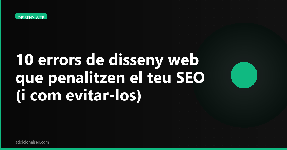 10 errors de disseny web que penalitzen el SEO