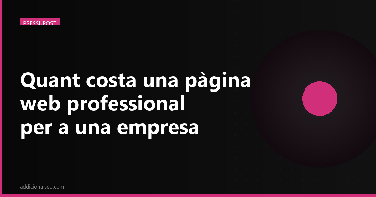Quant costa una pàgina web professional